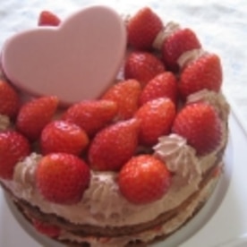 バレンタイン チーズクリームのイチゴチョコケーキ レシピ 作り方 By ミルク白うさぎ 楽天レシピ